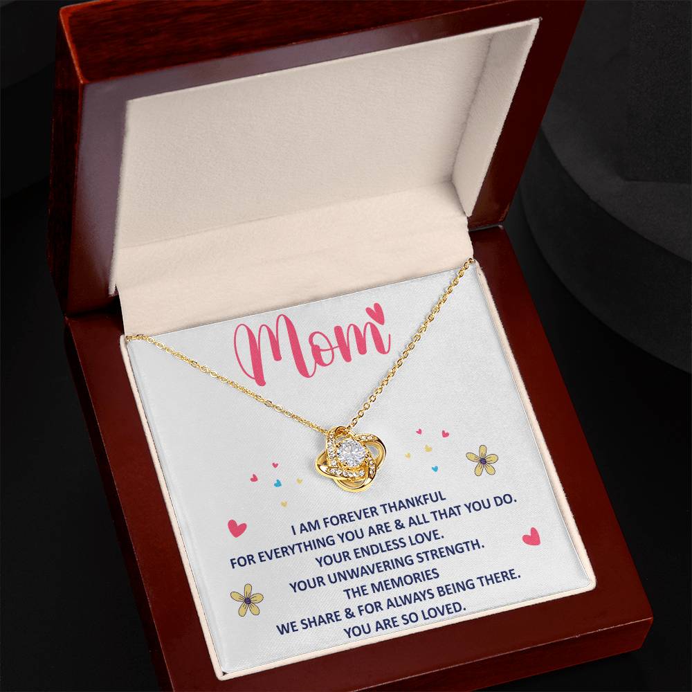 To My Mom - I Am Forever - Love Knot Necklace - Avioria