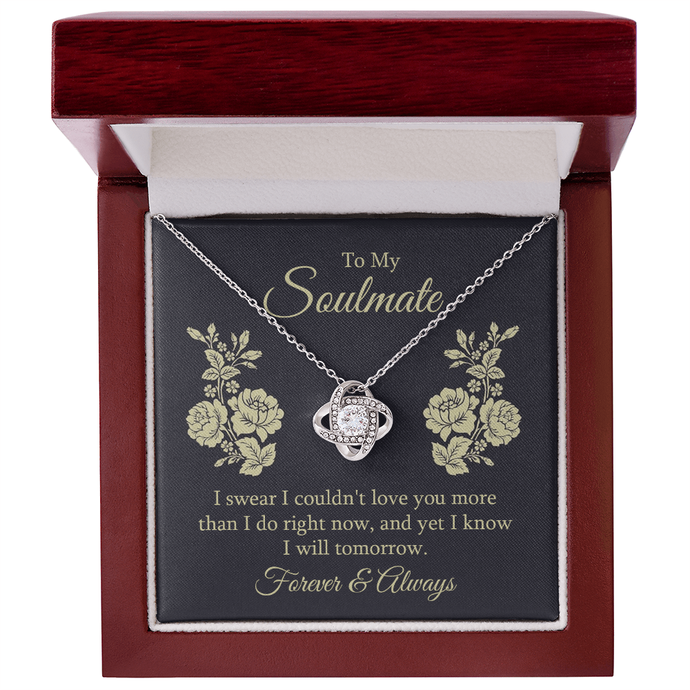 To My Soulmate - I Swear I Couldn't - Love Knot Necklace - Avioria