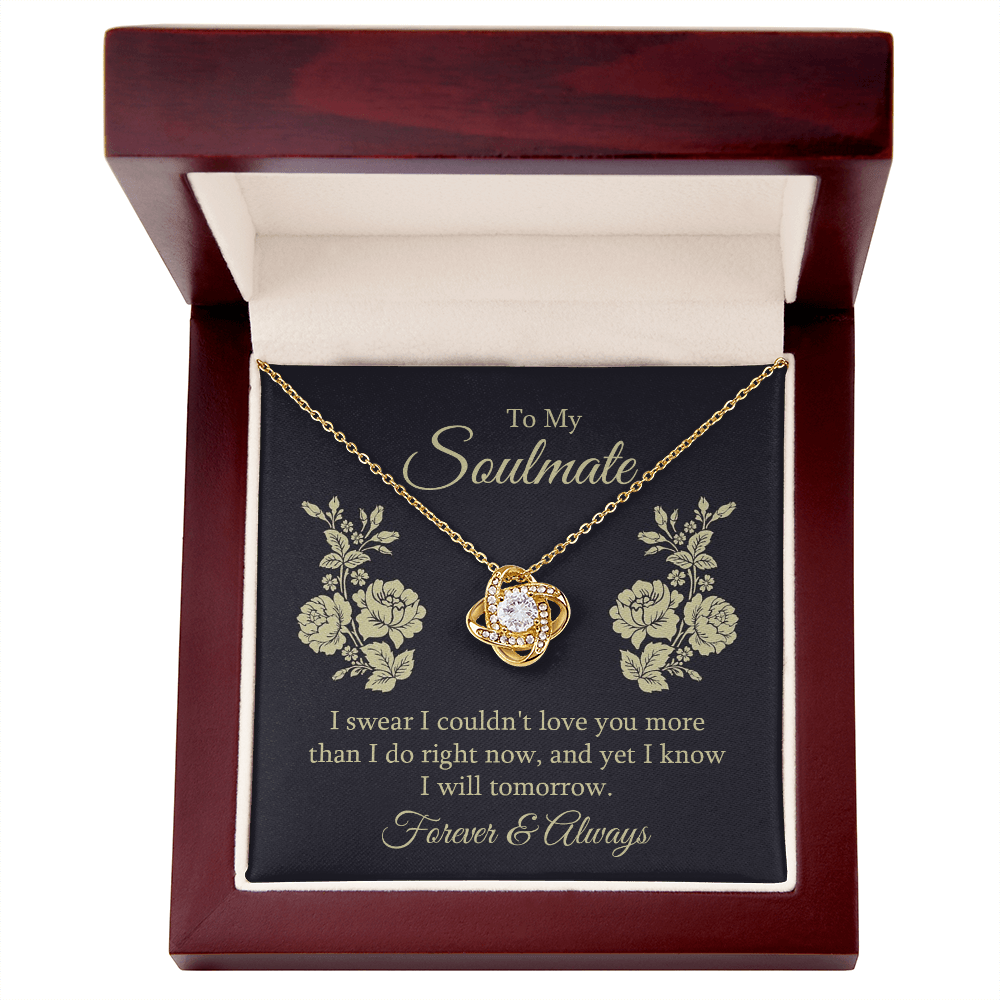 To My Soulmate - I Swear I Couldn't - Love Knot Necklace - Avioria