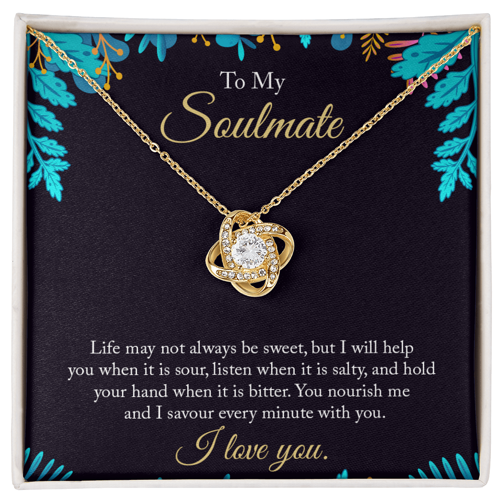 To My Soulmate - Life May Not Always - Love Knot Necklace - Avioria