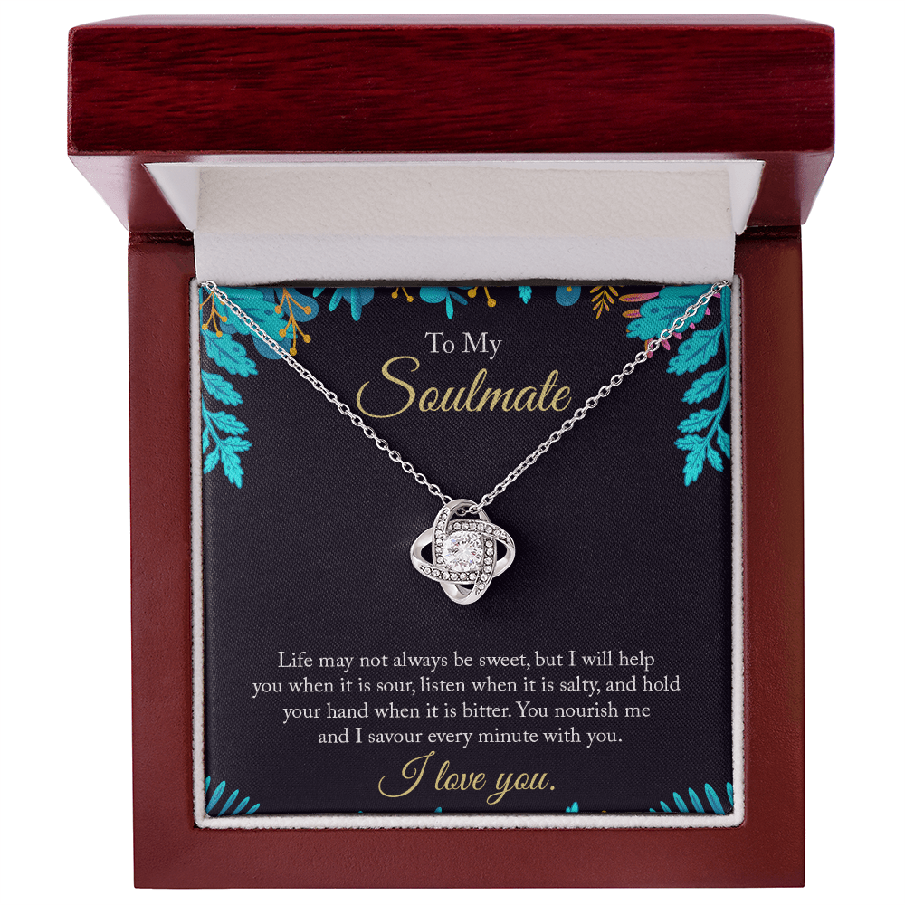 To My Soulmate - Life May Not Always - Love Knot Necklace - Avioria