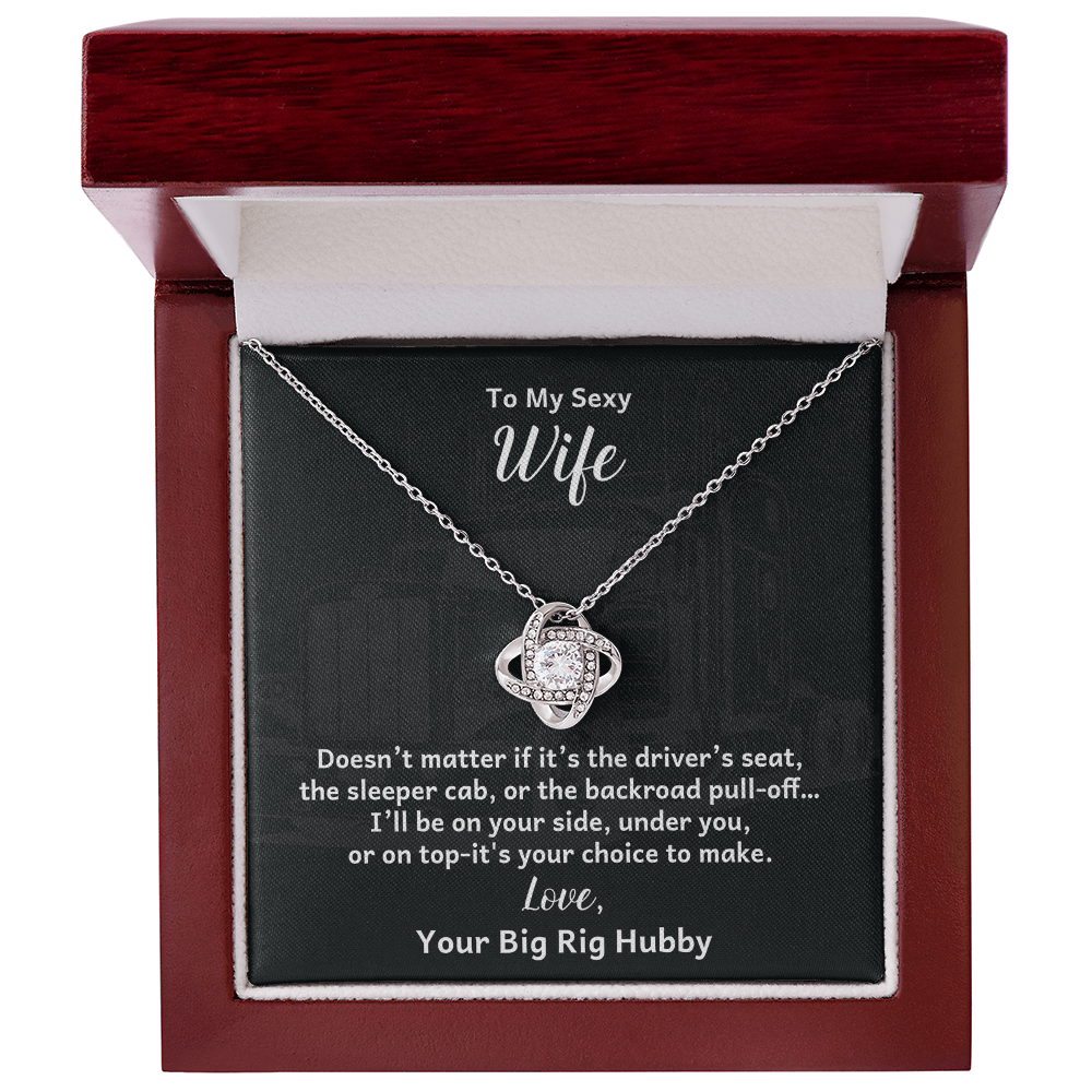 To My Wife - Doestn't Matter - Love Knot Necklace - Avioria