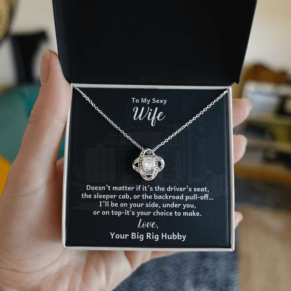 To My Wife - Doestn't Matter - Love Knot Necklace - Avioria