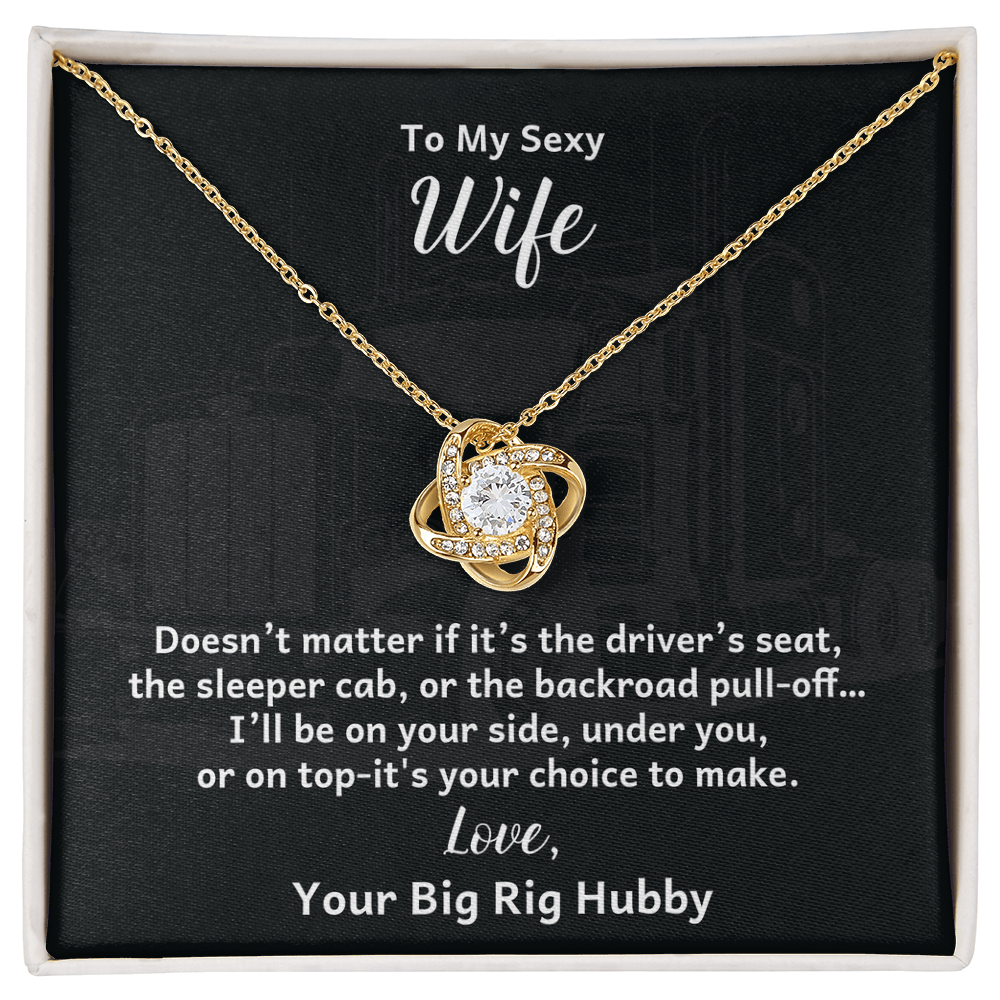 To My Wife - Doestn't Matter - Love Knot Necklace - Avioria