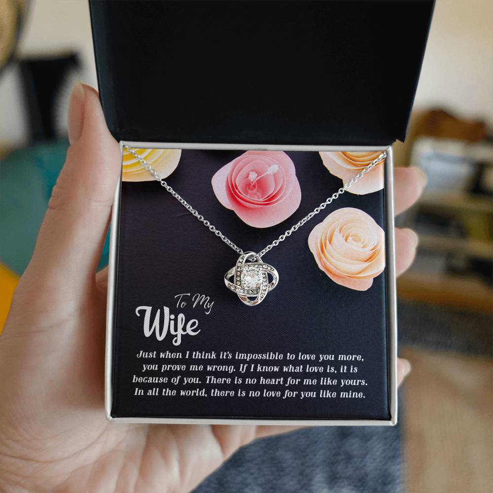 To My Wife - Just When I Think - Love Knot Necklace - Avioria