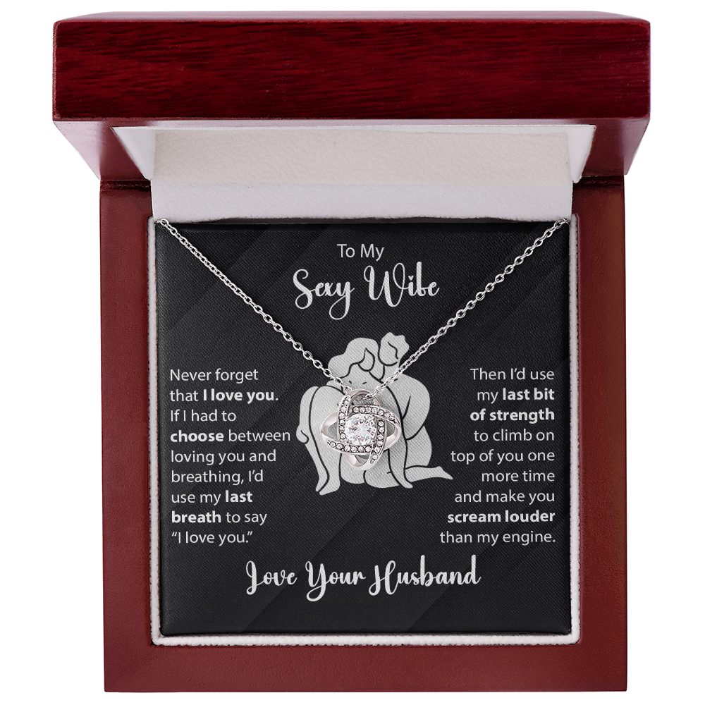 To My Wife - Never forget - Love Knot Necklace - Avioria