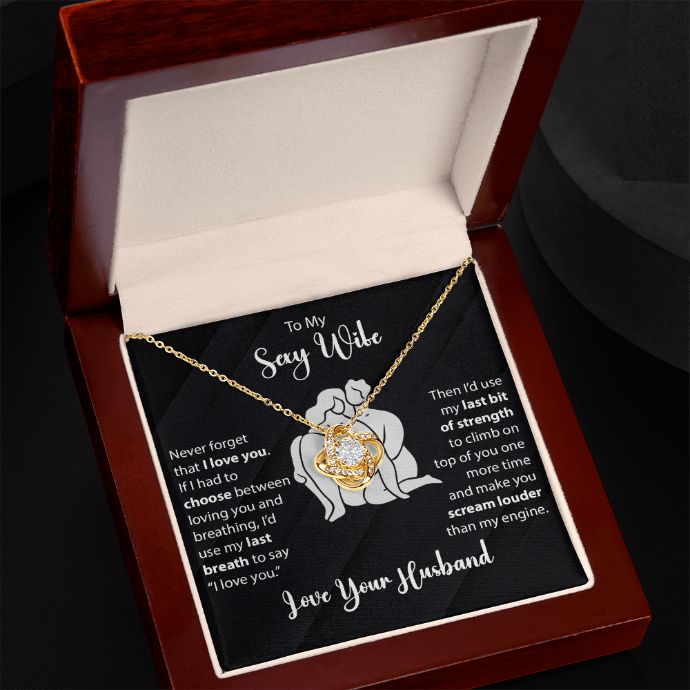 To My Wife - Never forget - Love Knot Necklace - Avioria