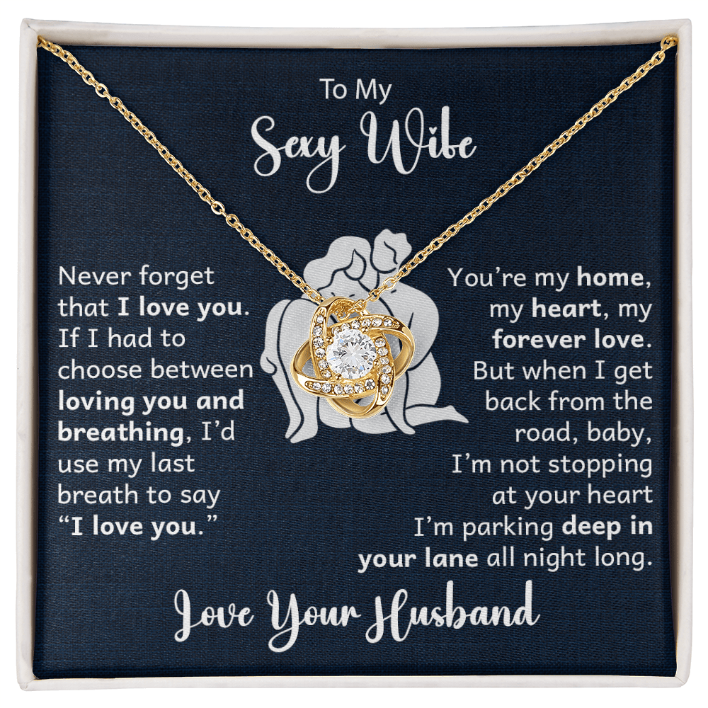 To My Wife - You Are My Home - Love Knot Necklace - Avioria