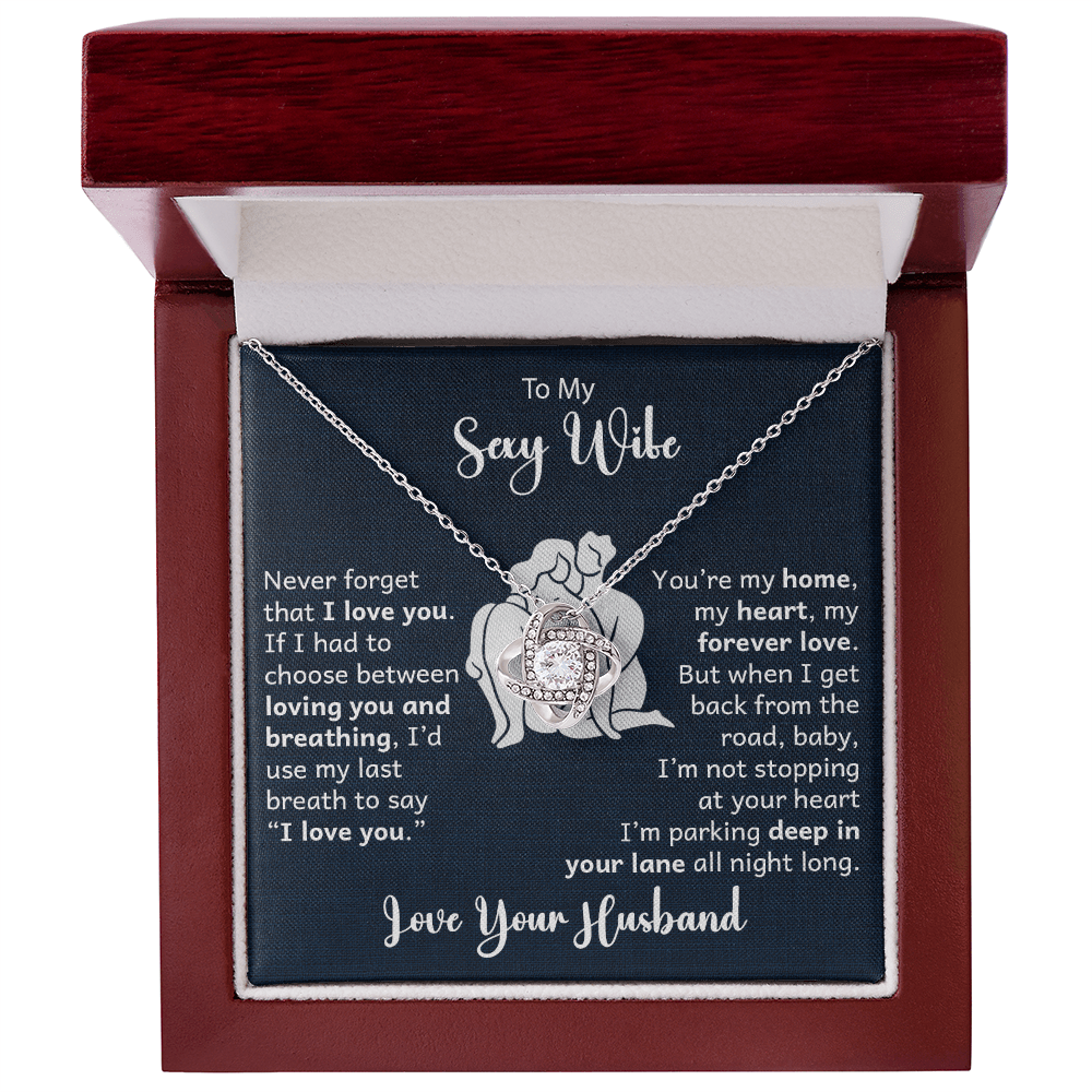 To My Wife - You Are My Home - Love Knot Necklace - Avioria