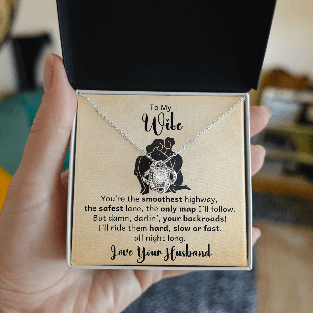 To My Wife - You Are The Smoothest - Love Knot Necklace - Avioria