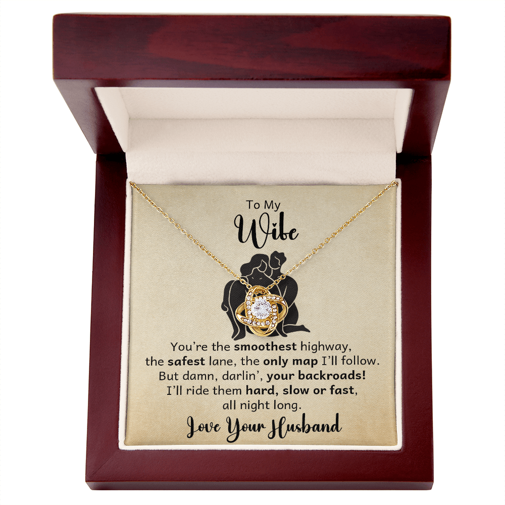 To My Wife - You Are The Smoothest - Love Knot Necklace - Avioria