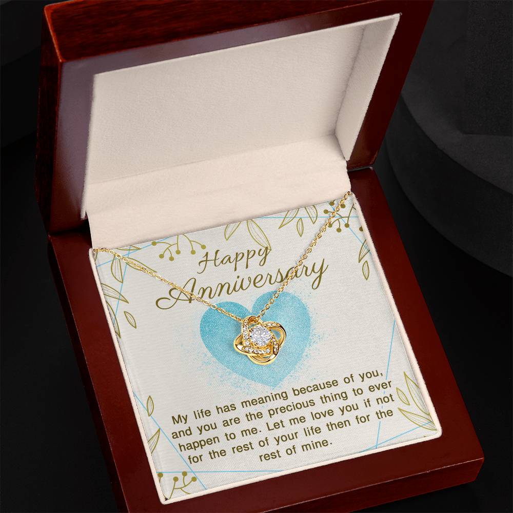 Happy Anniversary - My Life Has - Love Knot Necklace - Avioria