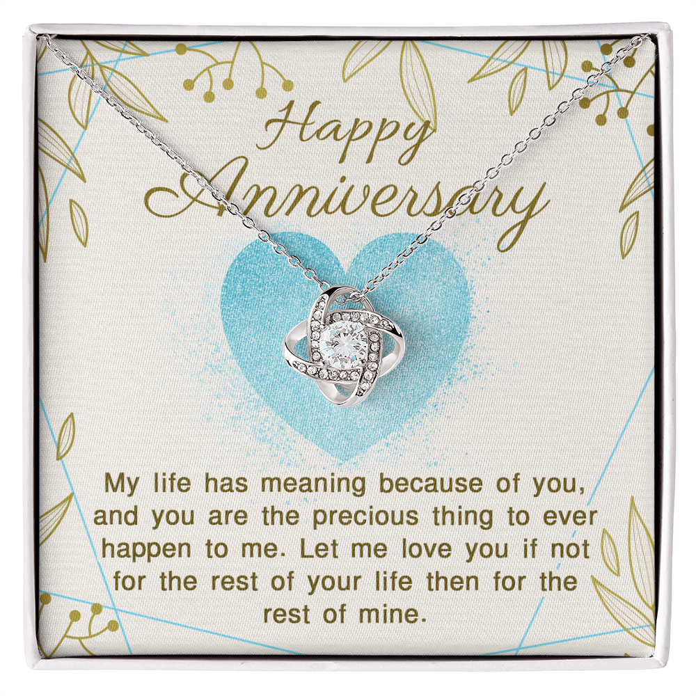 Happy Anniversary - My Life Has - Love Knot Necklace - Avioria