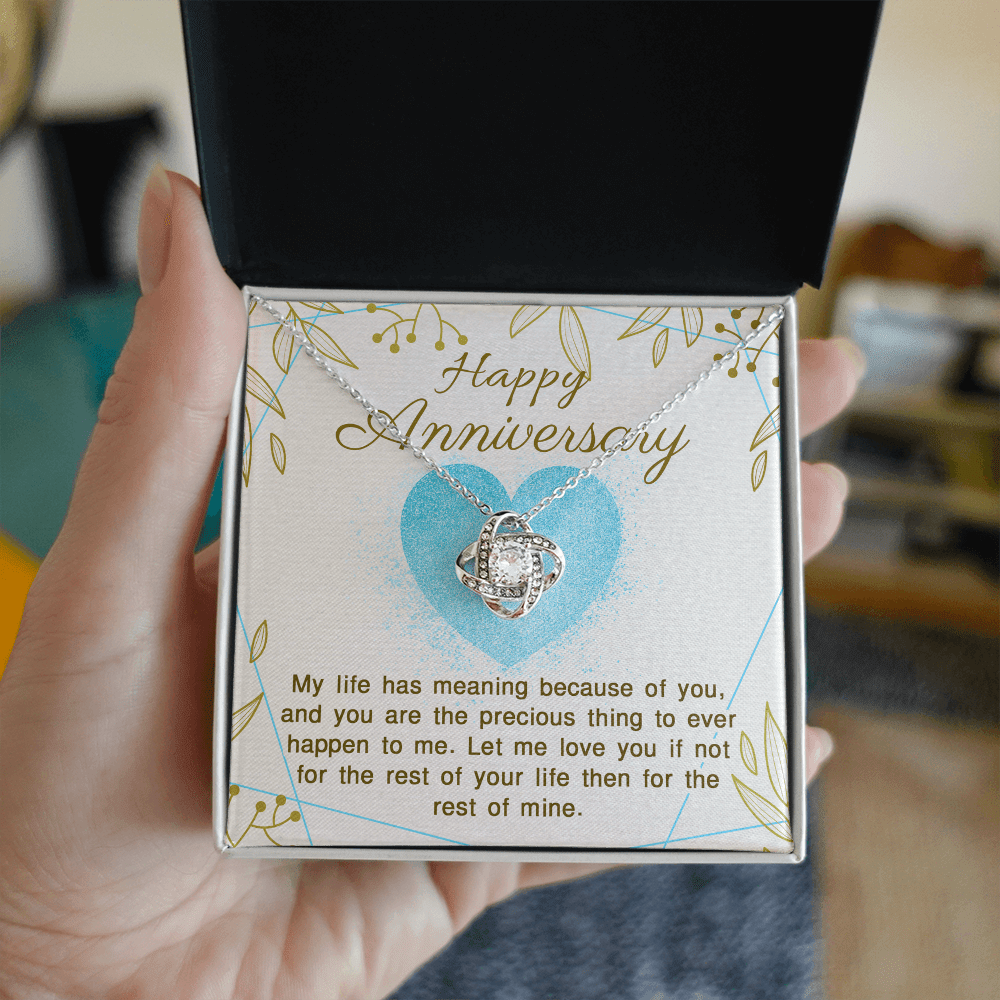 Happy Anniversary - My Life Has - Love Knot Necklace - Avioria