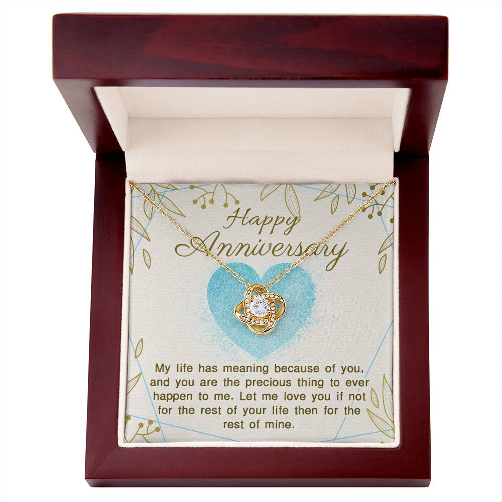 Happy Anniversary - My Life Has - Love Knot Necklace - Avioria