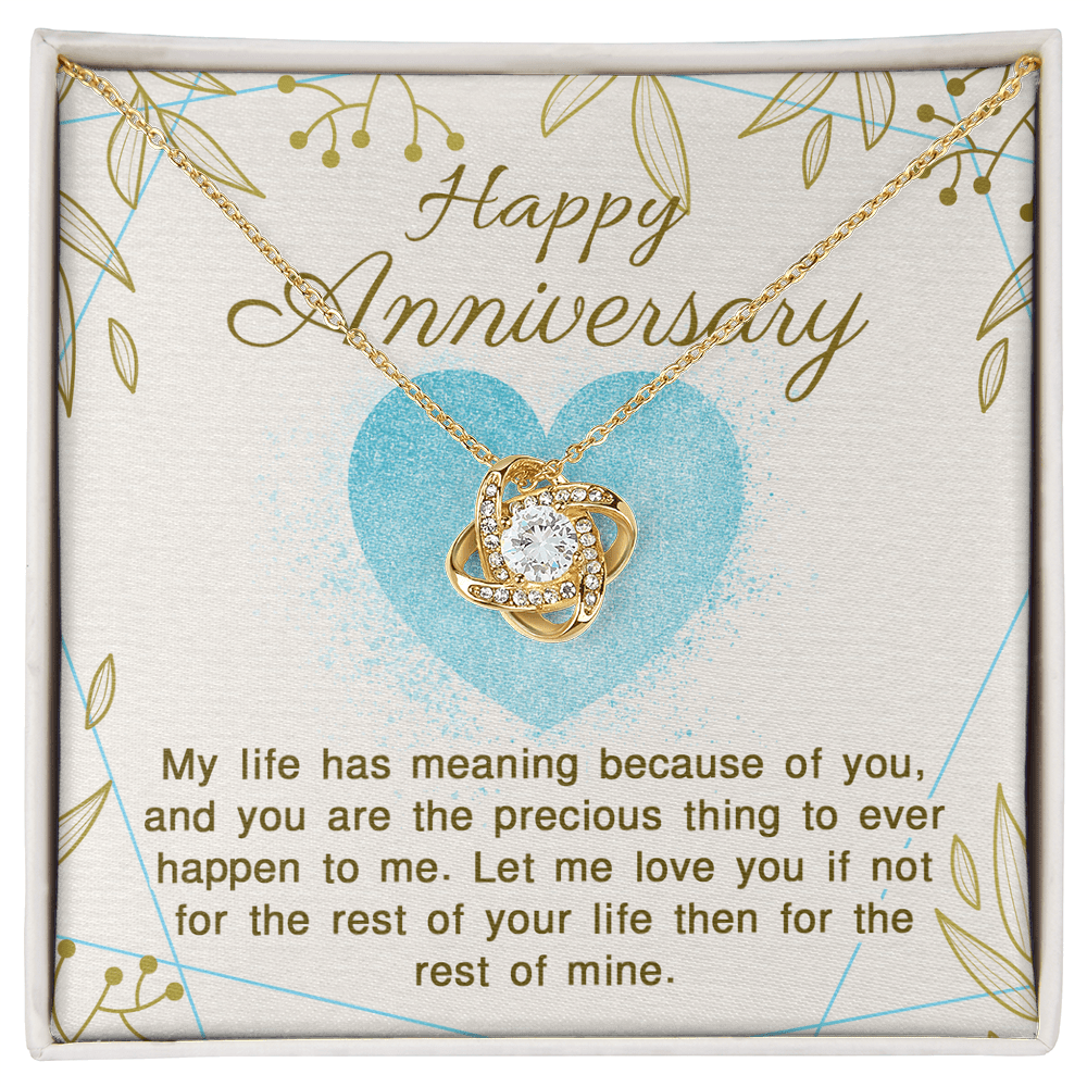 Happy Anniversary - My Life Has - Love Knot Necklace - Avioria