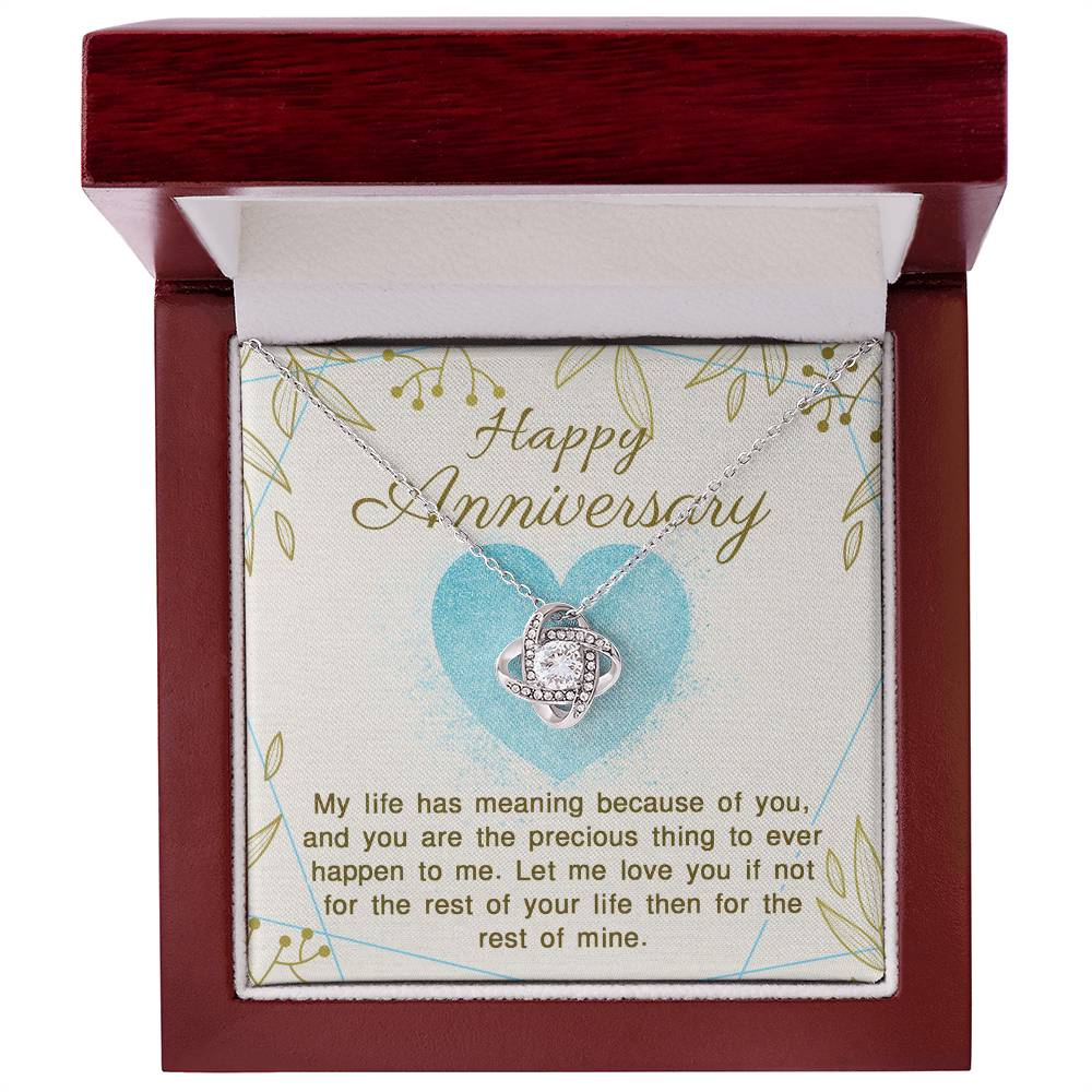 Happy Anniversary - My Life Has - Love Knot Necklace - Avioria