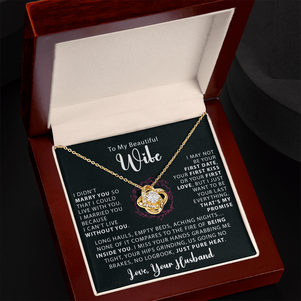 To My Beautiful Wife - I Didn't Marry You - Love Knot Necklace - Avioria