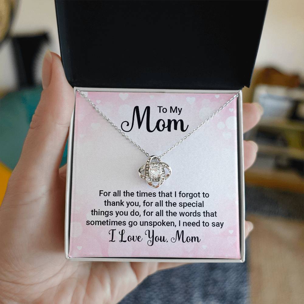 To My Mom - For All The Times - Love Knot Necklace - Avioria