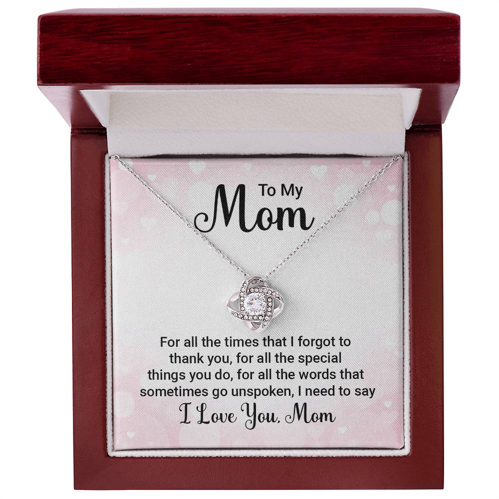 To My Mom - For All The Times - Love Knot Necklace - Avioria