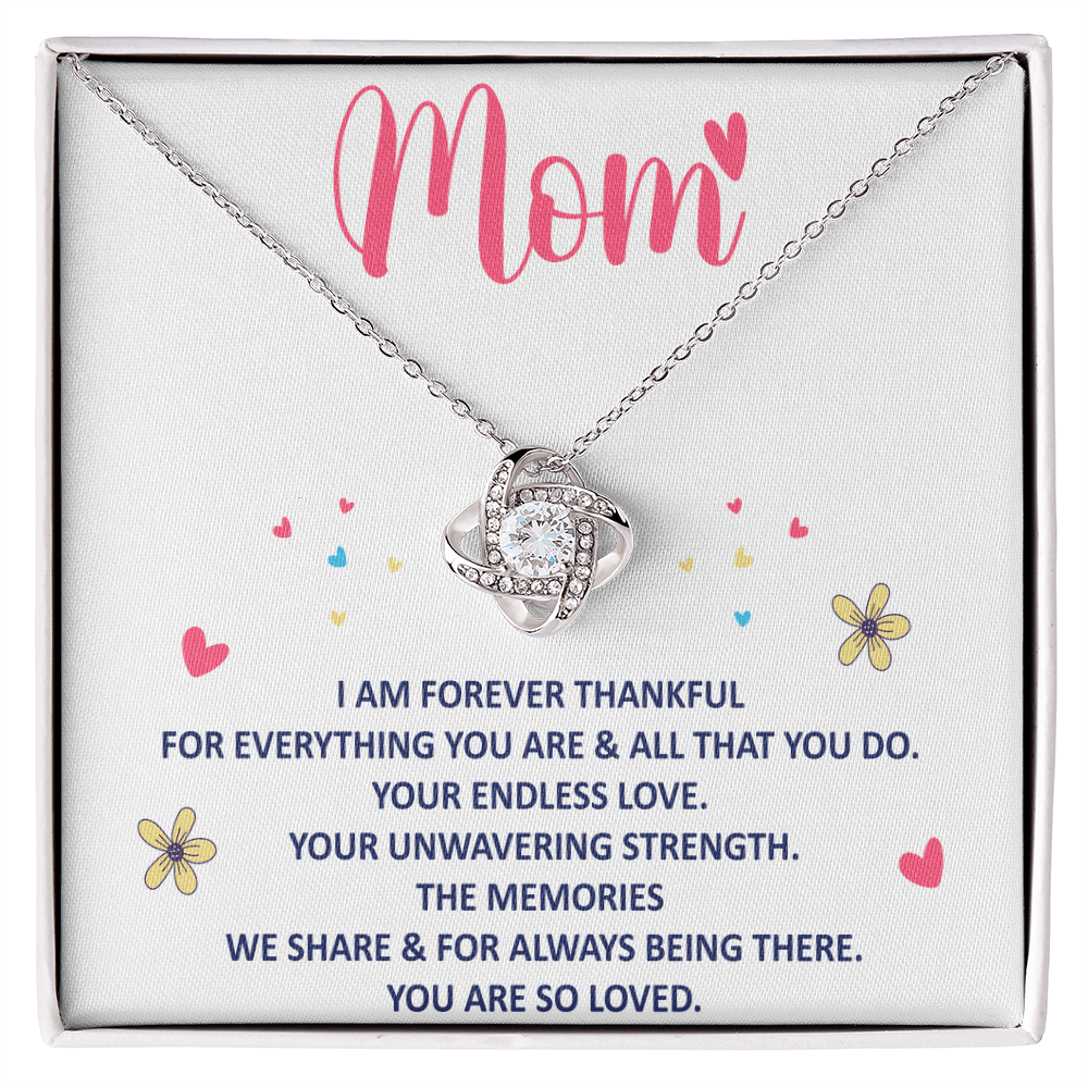 To My Mom - I Am Forever - Love Knot Necklace - Avioria