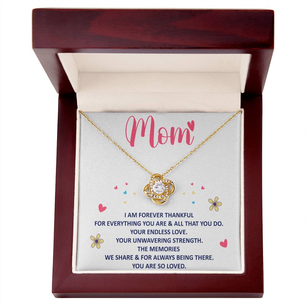 To My Mom - I Am Forever - Love Knot Necklace - Avioria