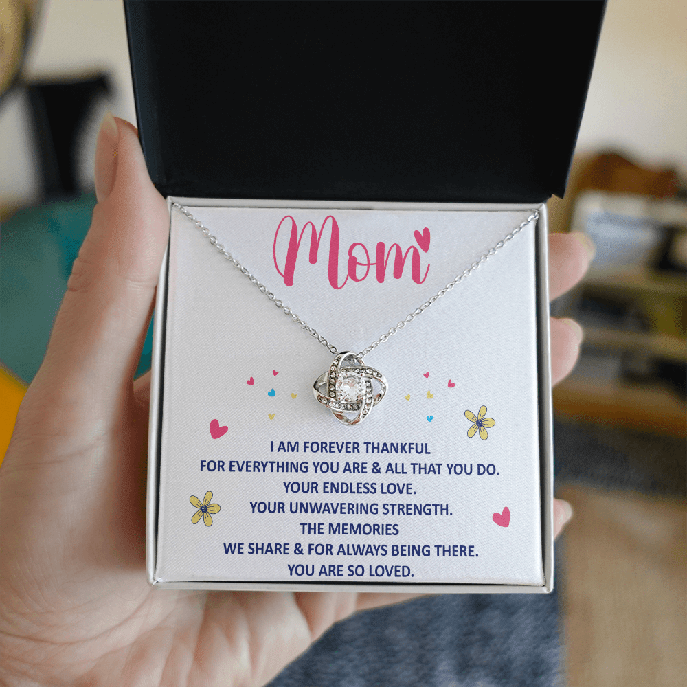 To My Mom - I Am Forever - Love Knot Necklace - Avioria