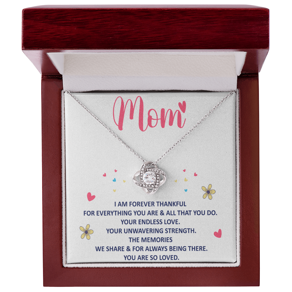 To My Mom - I Am Forever - Love Knot Necklace - Avioria