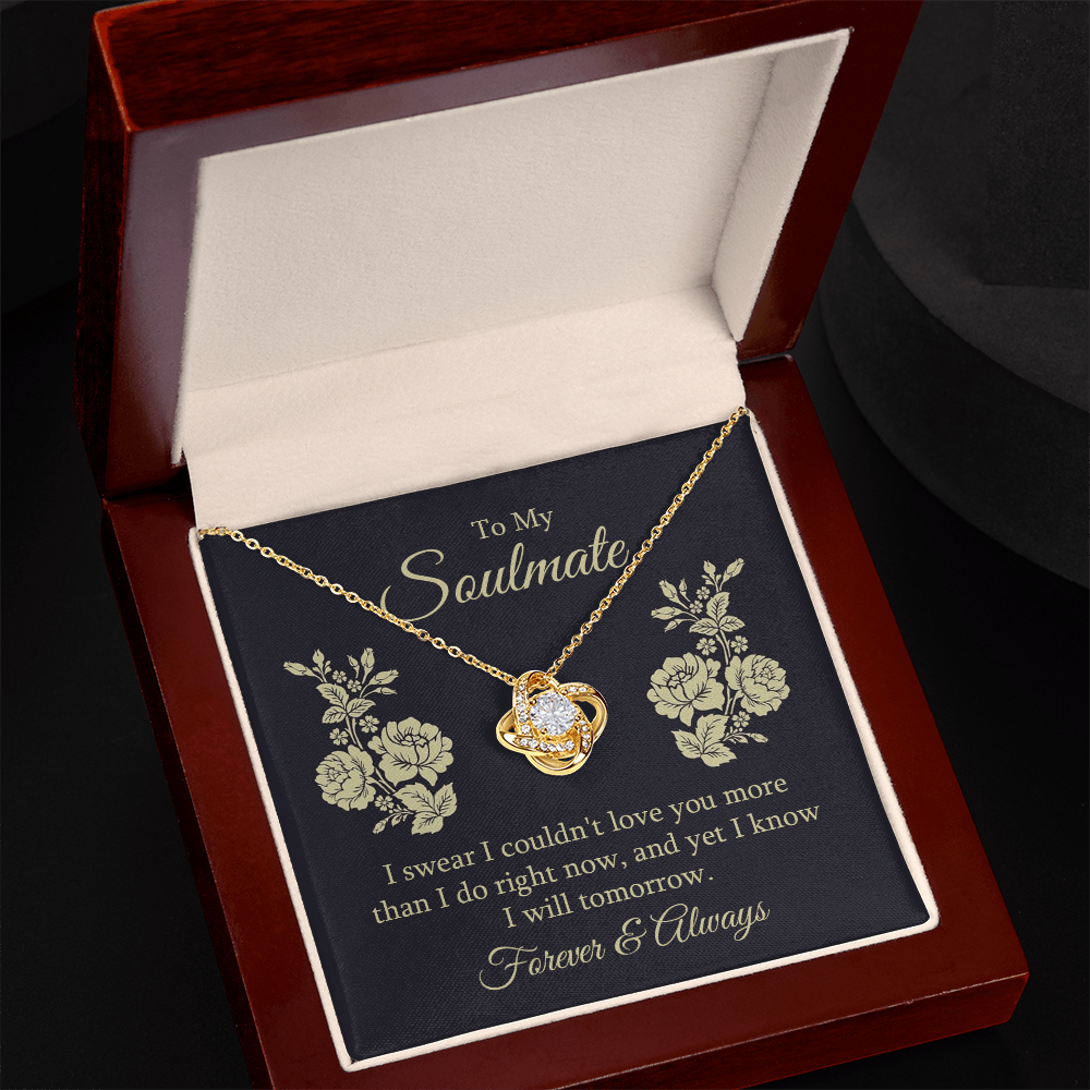 To My Soulmate - I Swear I Couldn't - Love Knot Necklace - Avioria