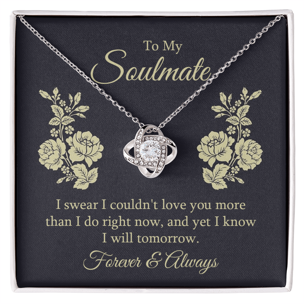 To My Soulmate - I Swear I Couldn't - Love Knot Necklace - Avioria