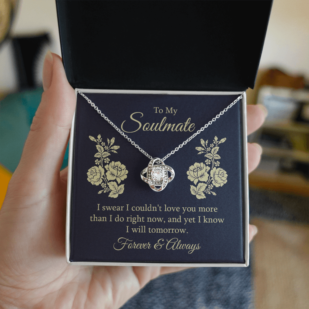 To My Soulmate - I Swear I Couldn't - Love Knot Necklace - Avioria