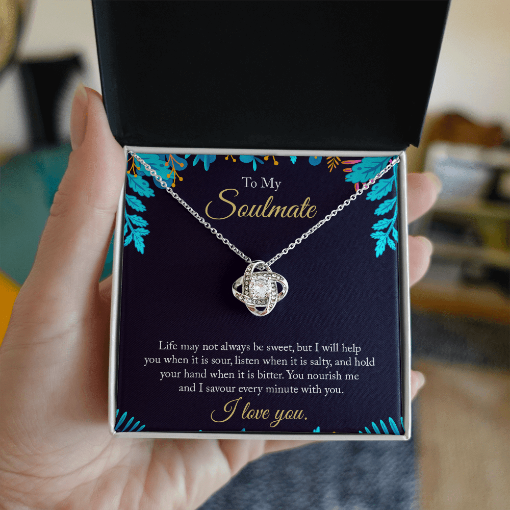 To My Soulmate - Life May Not Always - Love Knot Necklace - Avioria