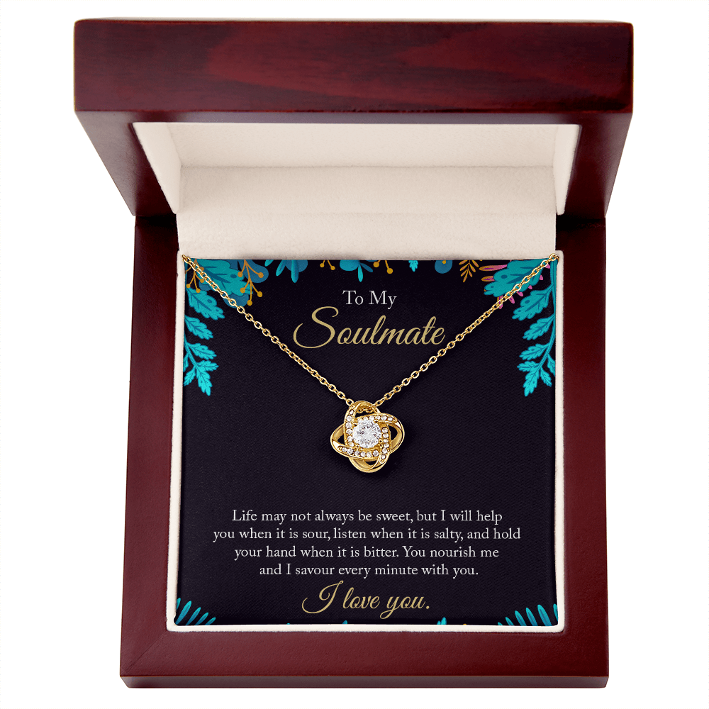 To My Soulmate - Life May Not Always - Love Knot Necklace - Avioria