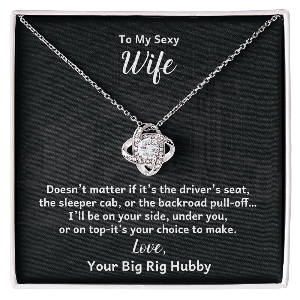 To My Wife - Doestn't Matter - Love Knot Necklace - Avioria