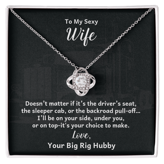 To My Wife - Doestn't Matter - Love Knot Necklace - Avioria