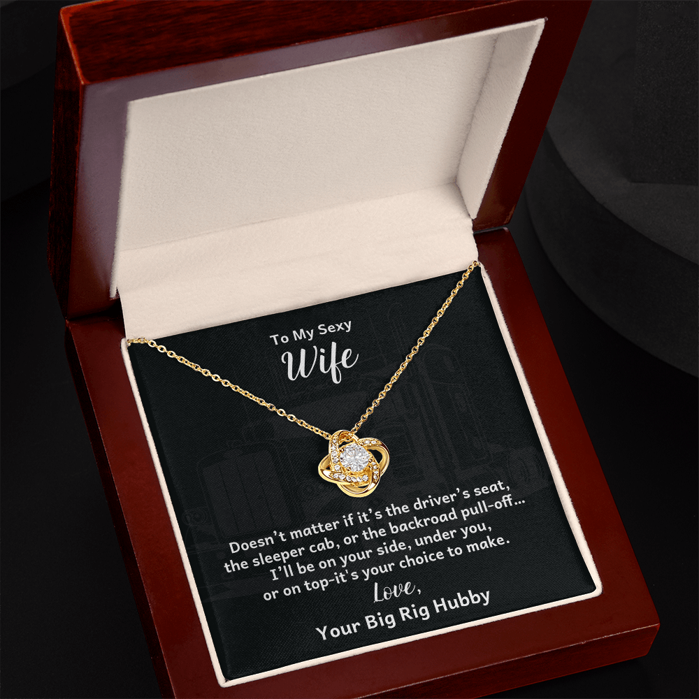 To My Wife - Doestn't Matter - Love Knot Necklace - Avioria
