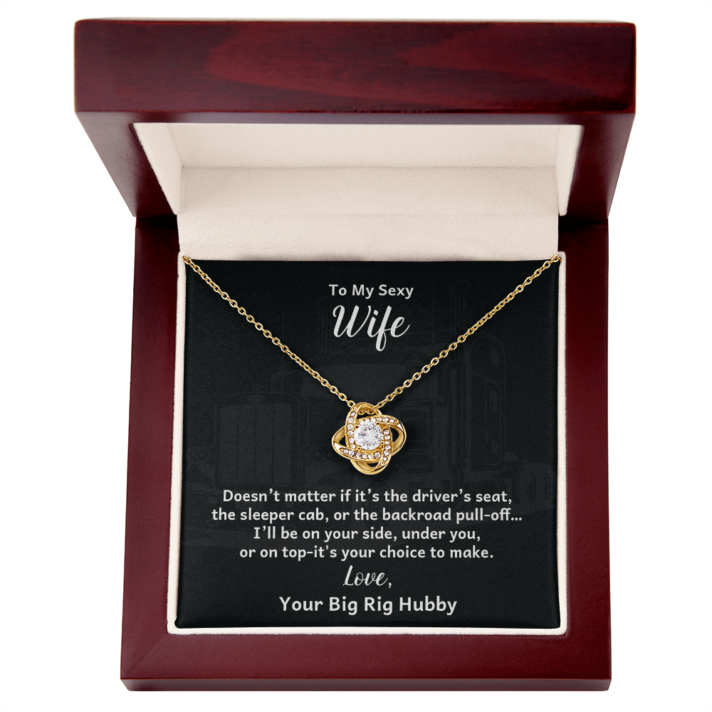 To My Wife - Doestn't Matter - Love Knot Necklace - Avioria