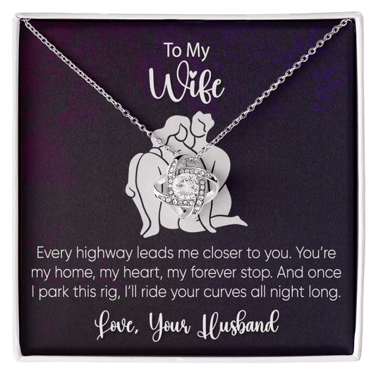 To My Wife - Every Highway Leads - Love Knot Necklace - Avioria