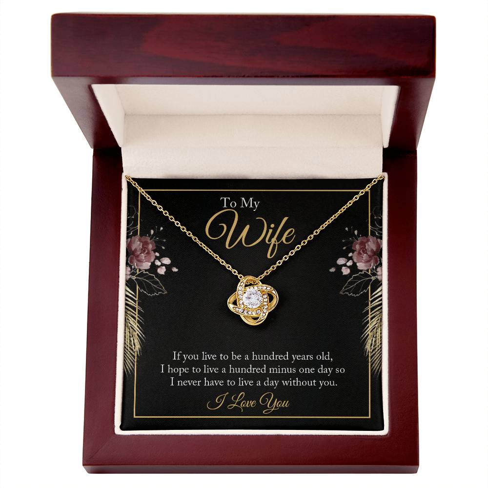 To My Wife - If You Live - Love Knot Necklace - Avioria