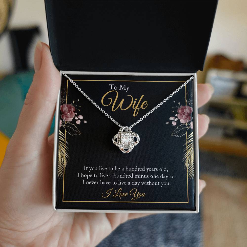 To My Wife - If You Live - Love Knot Necklace - Avioria