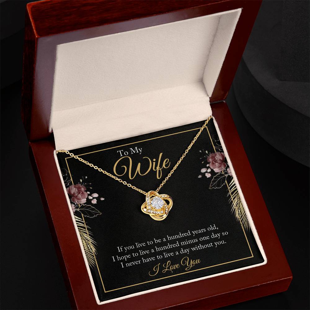 To My Wife - If You Live - Love Knot Necklace - Avioria