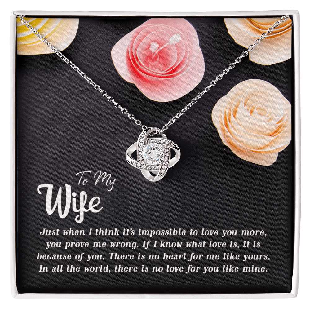 To My Wife - Just When I Think - Love Knot Necklace - Avioria