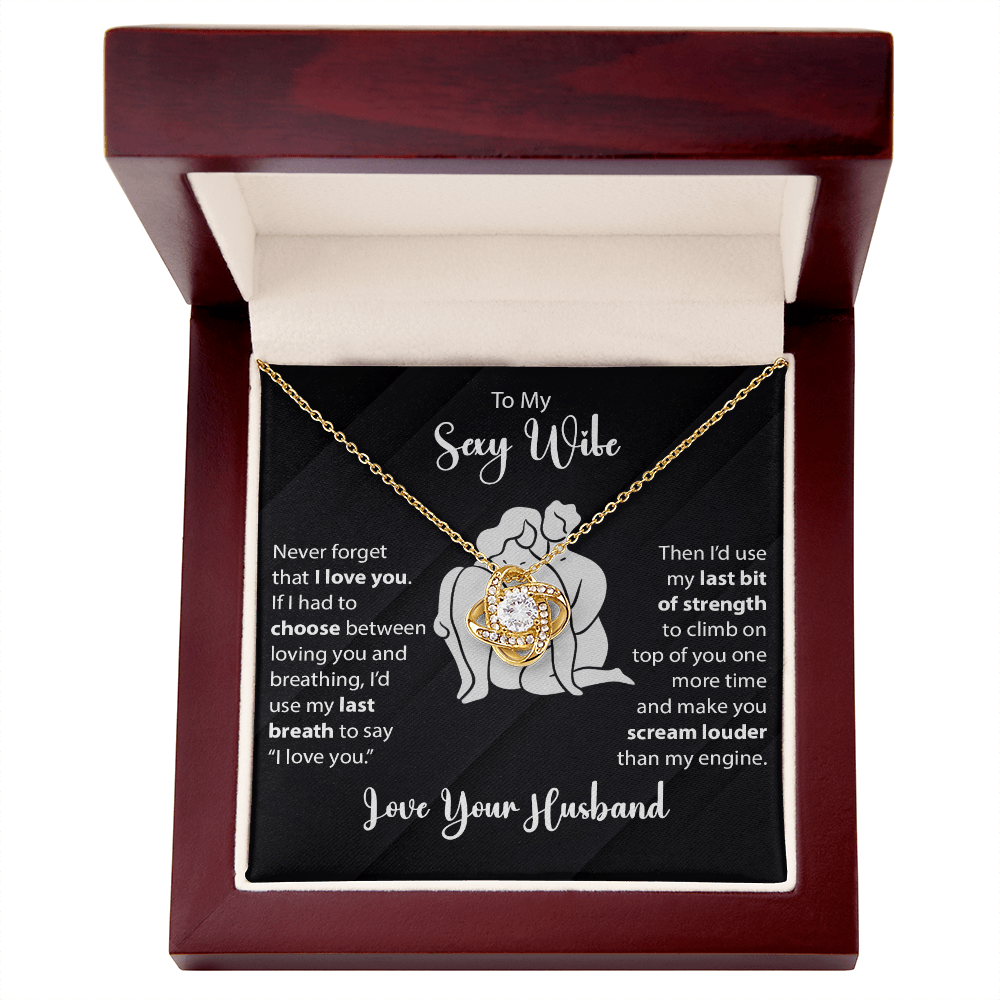 To My Wife - Never forget - Love Knot Necklace - Avioria