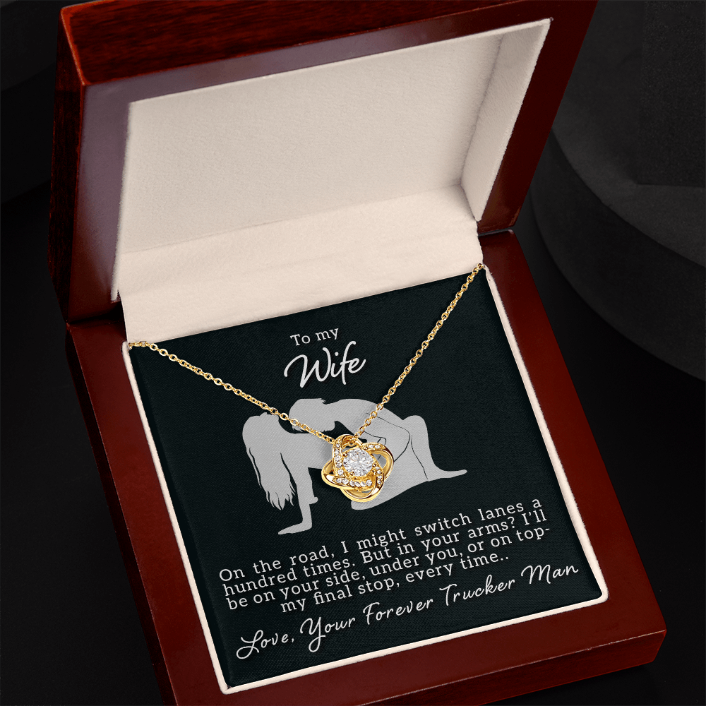 To My Wife - On The Road - Love Knot Necklace - Avioria