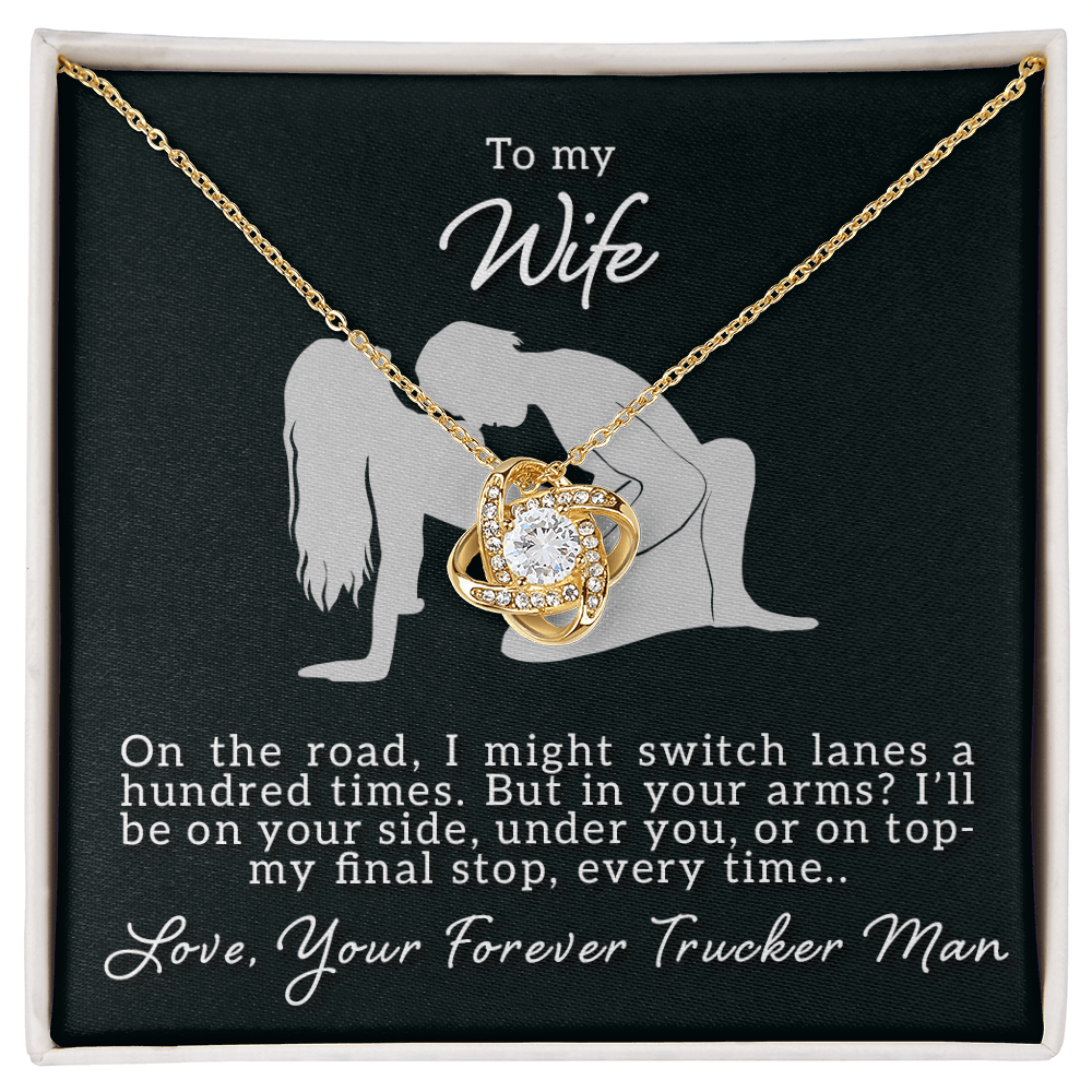 To My Wife - On The Road - Love Knot Necklace - Avioria