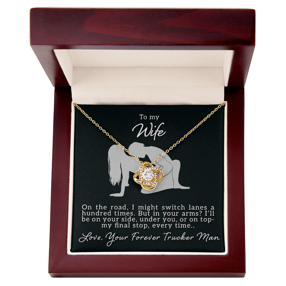 To My Wife - On The Road - Love Knot Necklace - Avioria