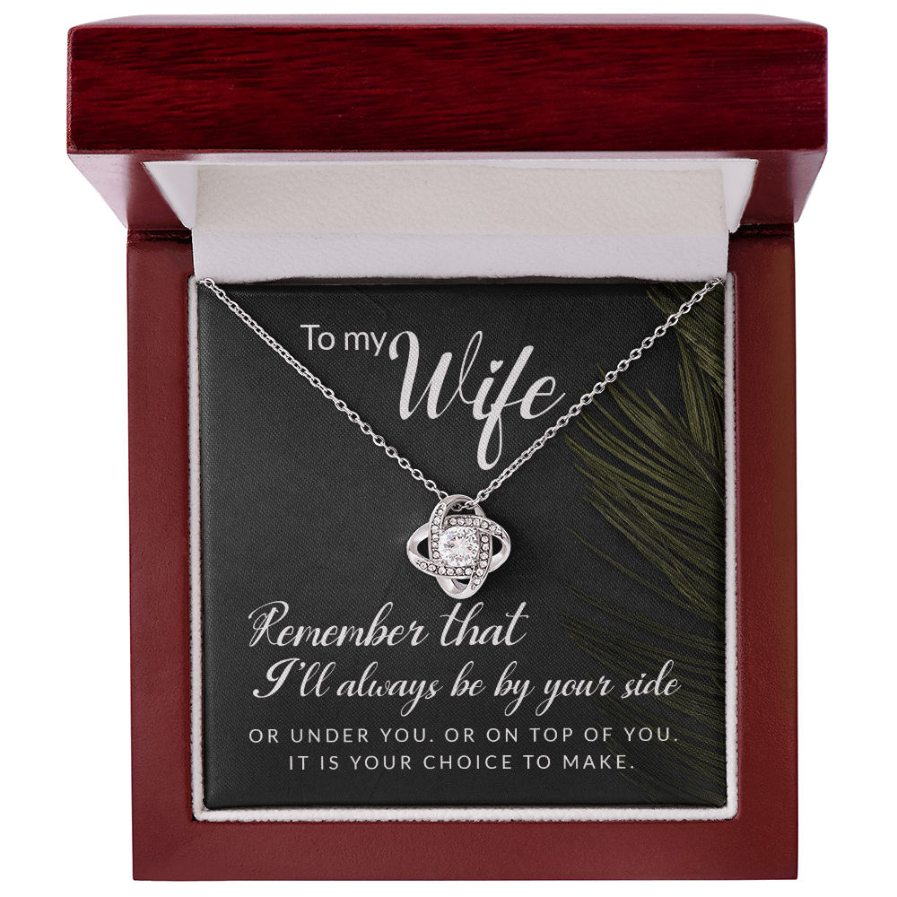 To My Wife - Remember That - Love Knot Necklace - Avioria