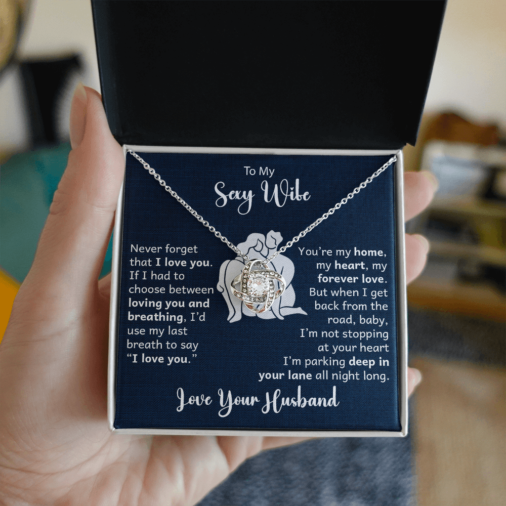 To My Wife - You Are My Home - Love Knot Necklace - Avioria