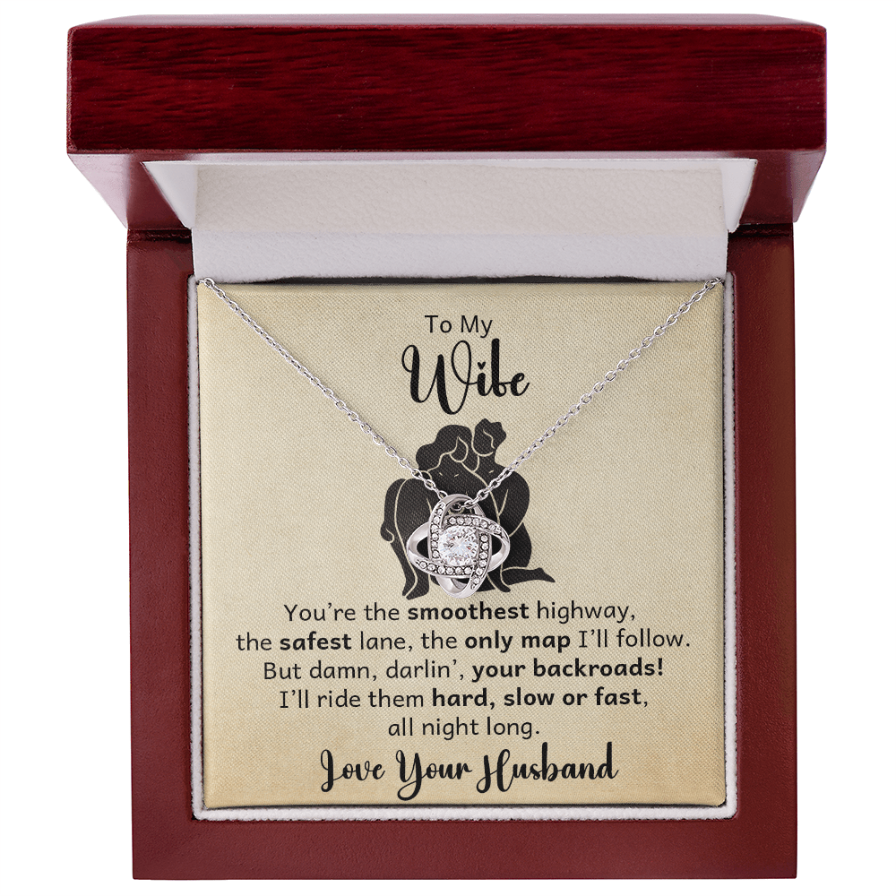 To My Wife - You Are The Smoothest - Love Knot Necklace - Avioria