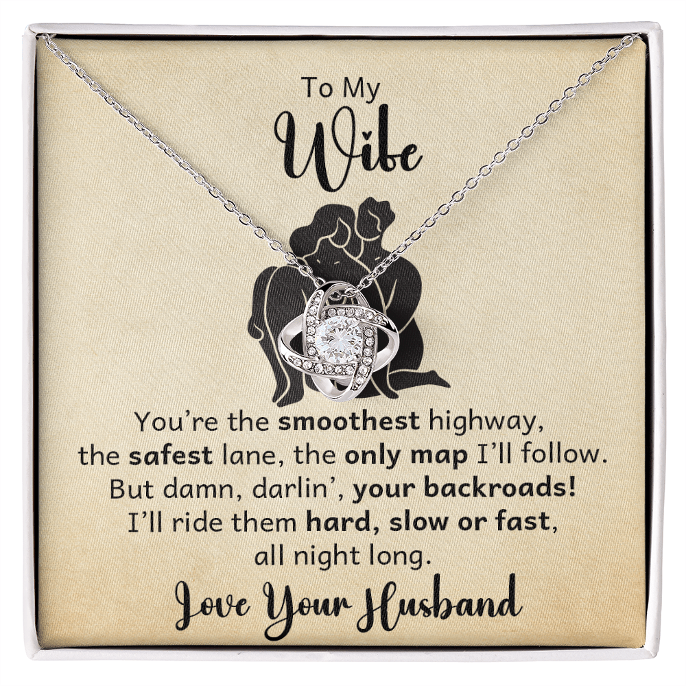 To My Wife - You Are The Smoothest - Love Knot Necklace - Avioria